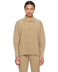 Homme Plissé Issey Miyake - Homme Plissé Issey Miyake Beige Monthly Color February Jacket - Lyst