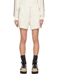 Moncler - Off- Striped Trim Shorts - Lyst