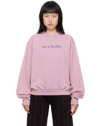 Acne Studios - Pink Blurred Sweatshirt - Lyst