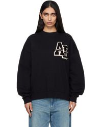 Anine Bing - Pull Teddy Surdimensionné Miles Noir En Molleton - Lyst