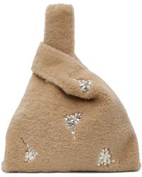 Simone Rocha - Embellished Faux Fur Shopper Tote - Lyst