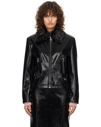 MSGM - Patent Faux-Leather Jacket - Lyst