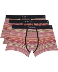 Paul Smith - Three-Pack Organic Cotton Signature Stripe Boxer Briefs - Lyst