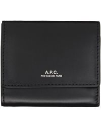 A.P.C. - . Black Lois Compact Small Wallet - Lyst