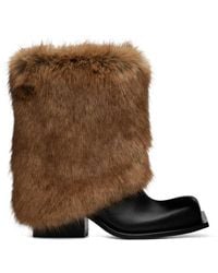 FIDAN NOVRUZOVA - Havva Chunky Heel Cropped Trouser Boots - Lyst