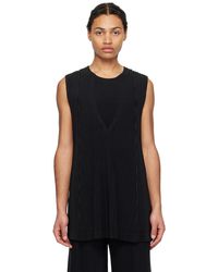 Homme Plissé Issey Miyake - Homme Plissé Issey Miyake Black Monthly Color February Tank Top - Lyst