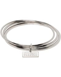 MM6 by Maison Martin Margiela - Silver Tubing Bracelet - Lyst