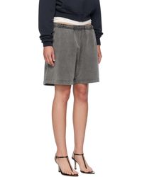 Acne Studios グレー ラップパンツ ブラック | Lyst