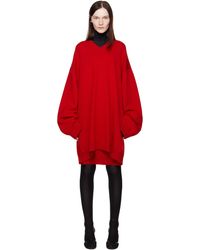 Marie Adam-Leenaerdt - Robe Courte De Style Pull Rouge À Dos Ajusté - Lyst