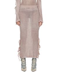 Acne Studios - Pink Vented Maxi Skirt - Lyst
