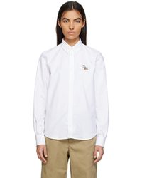 Maison Kitsuné - White Dressed Fox Shirt - Lyst