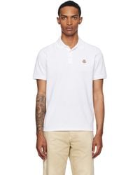Moncler - Logo Patch Cotton Piquet Polo - Lyst