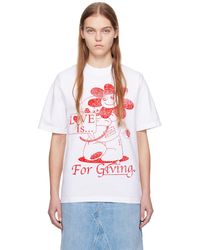 ONLINE CERAMICS - T-shirt 'love is for giving' blanc - Lyst