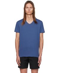 Tom Ford - T-shirt bleu à col en v - Lyst