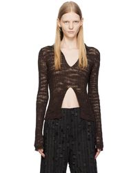 Acne Studios - Brown Spread Collar Sweater - Lyst