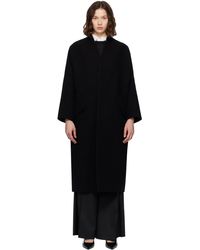 MM6 by Maison Martin Margiela - ブラック ウールフェルト コート - Lyst