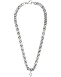 Marcelo Burlon Silver Cross Necklace - Metallic