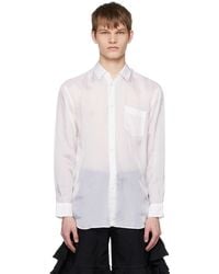 Comme des Garçons - ホワイト パッチポケット シャツ - Lyst