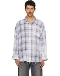 R13 - Shredded Seam Drop Neck Shirt - Lyst