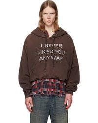 R13 - 'I Never Liked You' Balloon Popover Hoodie - Lyst