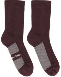 Rick Owens - Purple & Off-white Glitter Socks - Lyst