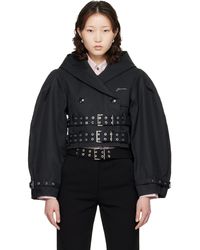 Ganni - Bonded Cotton Short Trench Jacket - Lyst