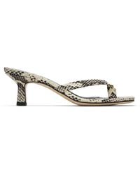 Aeyde - Off- & Wilma Leather Thong Heeled Sandals - Lyst