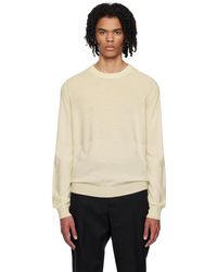 Jil Sander - Off-white Crewneck Sweater - Lyst