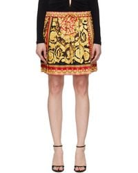 Versace - Barocco 92 Foulard Silk Miniskirt - Lyst