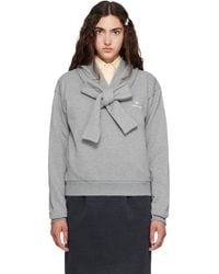 ShuShu/Tong - Tie Front Bow Hoodie - Lyst