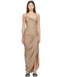 Jacquemus - La Robe Saudade Longue Asymmetric Draped Dress - Lyst