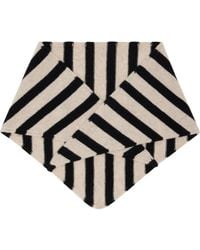 Paul Smith - Off- & Lambswool Stripe Neckerchief Scarf - Lyst