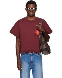 Lu'u Dan - Burgundy Wadded Pocket T-Shirt - Lyst