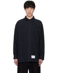 WTAPS - ネイビー チェック シャツ - Lyst