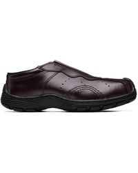 Dr. Martens - Burgundy Aurix Satin Finish Leather Mule Loafers - Lyst
