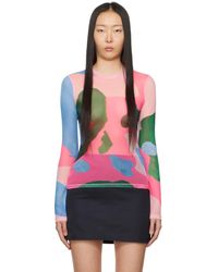JW Anderson - Pink Printed Long Sleeve T-shirt - Lyst