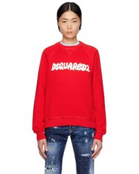 DSquared² - Red Cool Fit Sweatshirt - Lyst