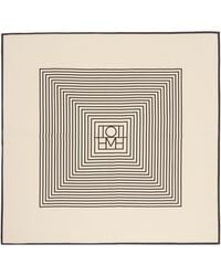 TOTEME - Centered Monogram Silk Scarf - Lyst