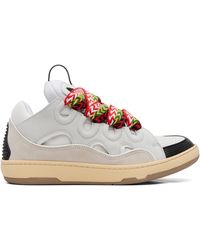 Lanvin - Baskets Curb Blanches - Lyst