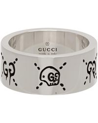Gucci Trouble Andrew Edition 'ghost' Skull Ring - Metallic