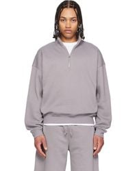 Skims - Fleece Lounge Relaxed Quarter Zip Sweatshirt - Lyst