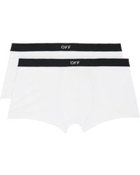 Off-White c/o Virgil Abloh - Two-pack White Off-stamp Boxers - Lyst