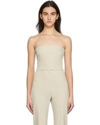 Paris Georgia Basics - Taupe Audrey Tank Top - Lyst