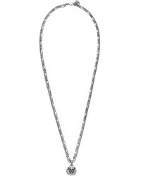 Alexander McQueen Silver Skull Coin Necklace - Metallic