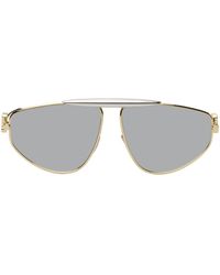Loewe - Gold Spoiler New Aviator Sunglasses - Lyst
