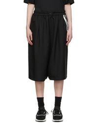 Shorts et bermudas Flannelle Area en coloris Noir Femme Vêtements Shorts Shorts longs et longueur genou 