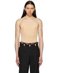 Dion Lee - Beige Semi-sheer Tank Top - Lyst