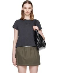 Alexander Wang - Hotfix Logo Shrunken T-shirt - Lyst