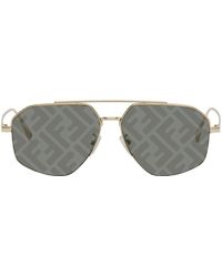 Fendi - Gold Travel Sunglasses - Lyst
