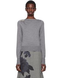 Erdem - Drape Knit Detail Sweater - Lyst